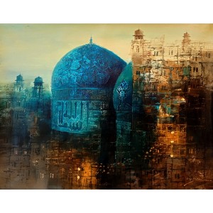 A. Q. Arif, 22 x 28 Inch, Oil on Canvas, Cityscape Painting, AC-AQ-497